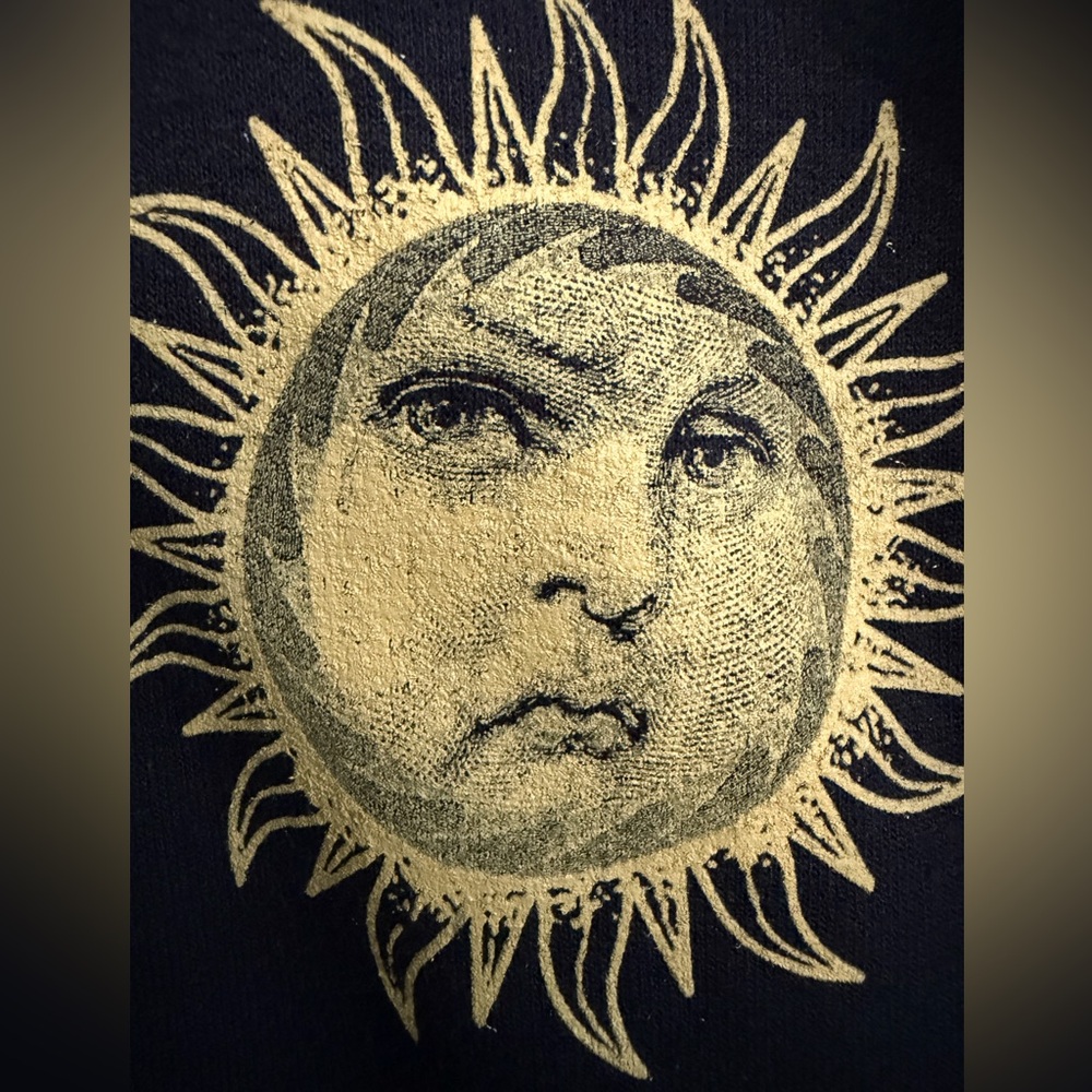 The Smashing Pumpkins Black Hoodie Sweatshirt with Yellow Sun Graphic - Picture 3 of 5